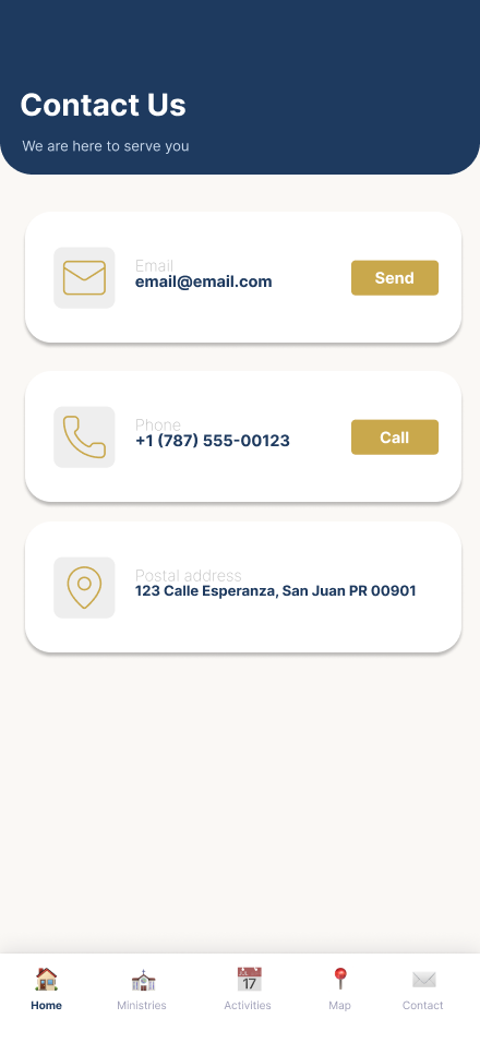 Contact Screen